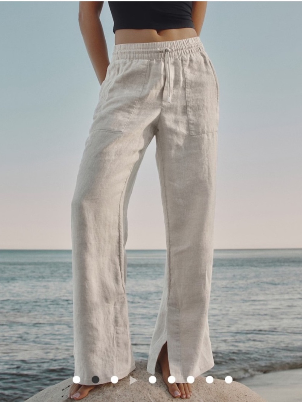 Athleta Retreat Linen Wide Leg Pants